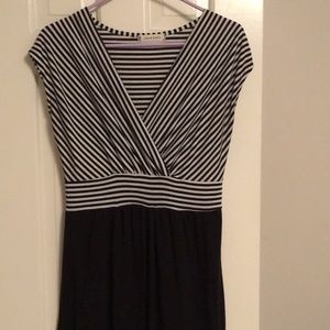 Black and White TShirt Knit Dress size XL